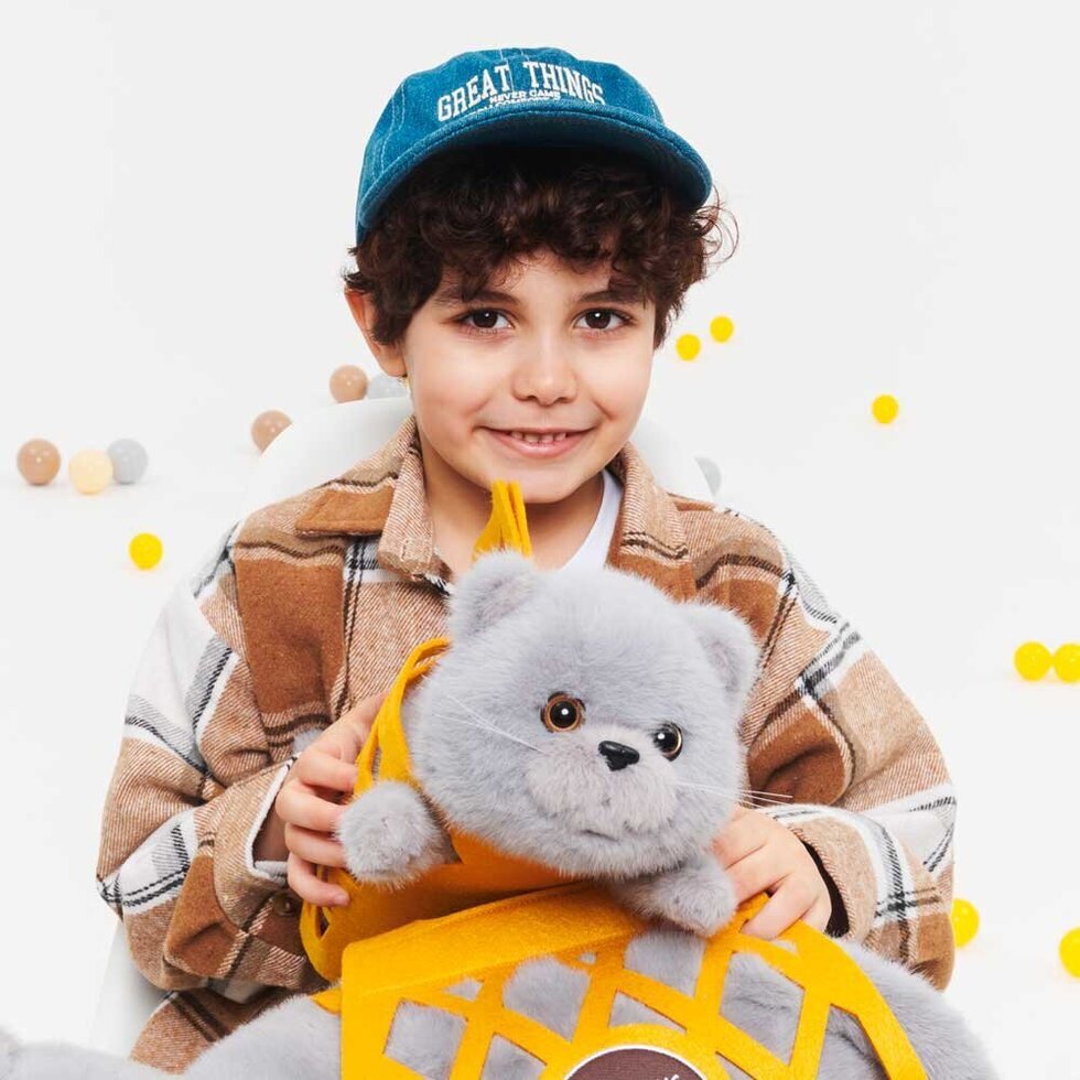 Milo & Millie pliušinis žaislas – pilka katytė Milo