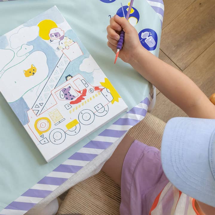 Piešimo pagal skaičius rinkinys vaikams – Petit Pinceau Wouf (su mažu teptuku)