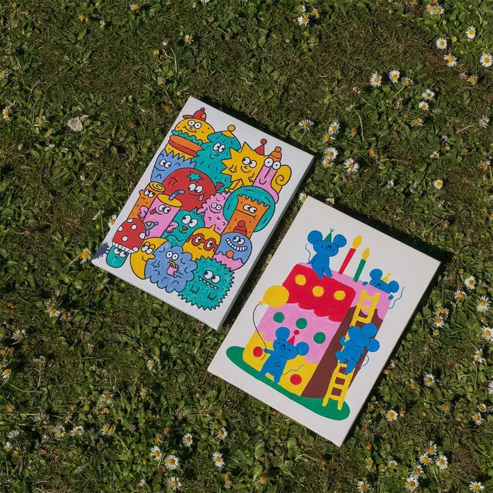 Piešimo pagal skaičius rinkinys vaikams - Petit Pinceau Yummy (su mažu teptuku)