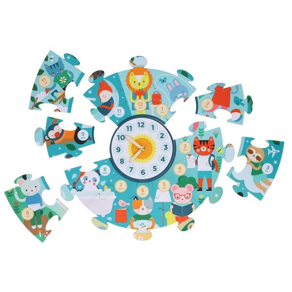 Apvali dėlionė „Pažink laikrodį“