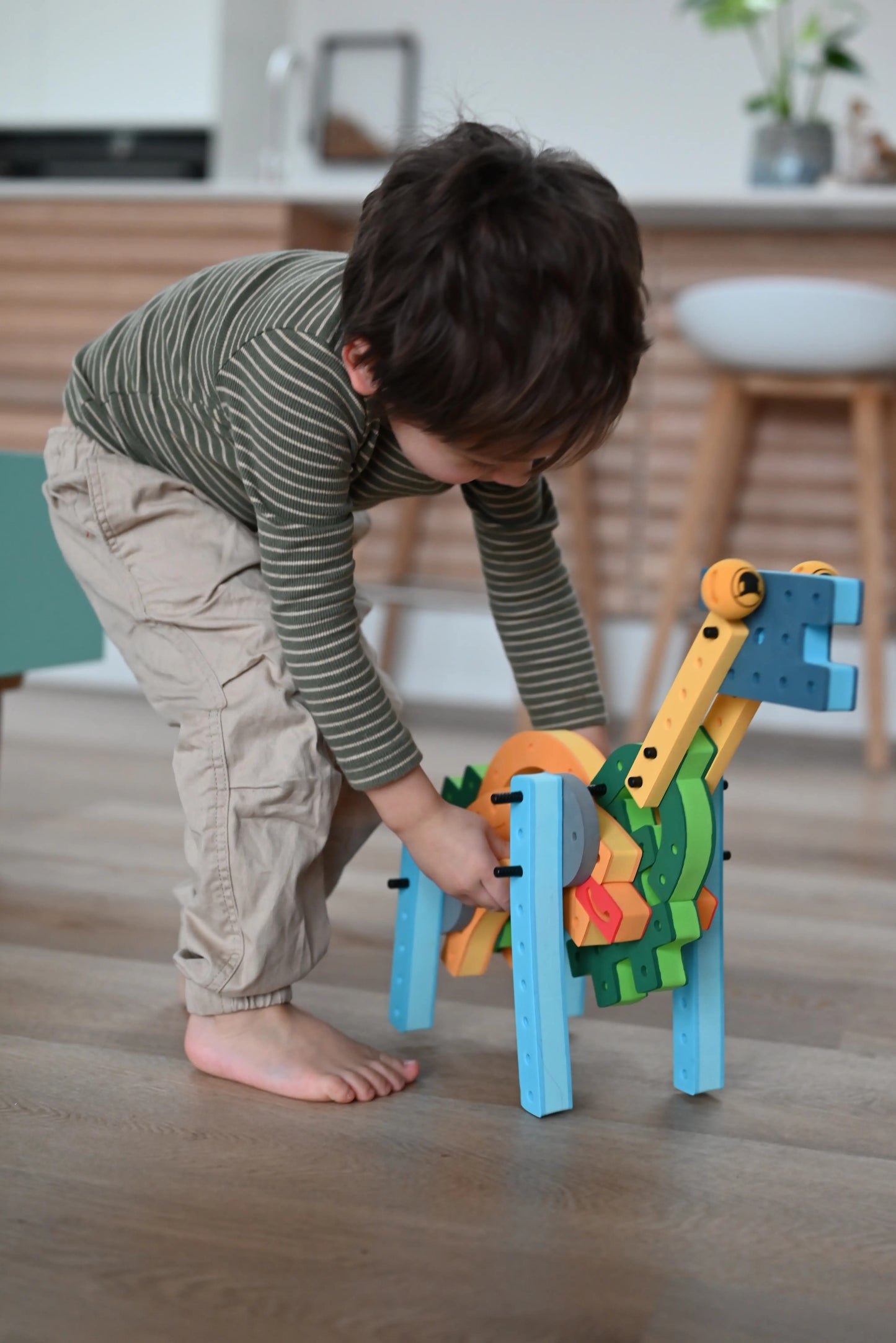 BAKOBA „Combiner“ konstruktorius – 65 minkštos detalės