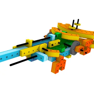 BAKOBA „Combiner“ konstruktorius – 65 minkštos detalės
