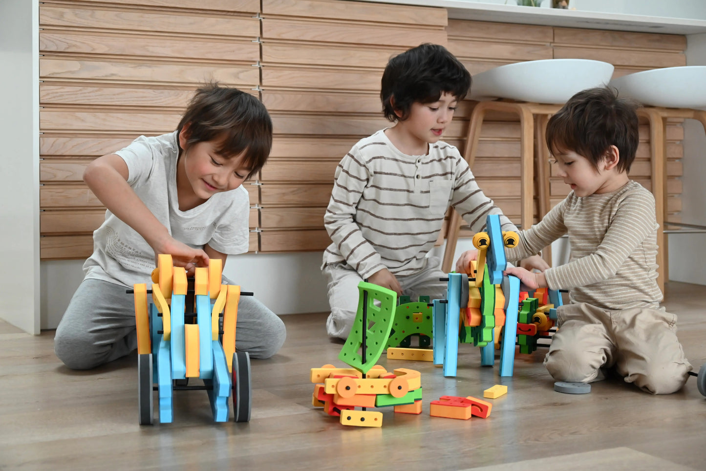 BAKOBA „Combiner“ konstruktorius – 65 minkštos detalės