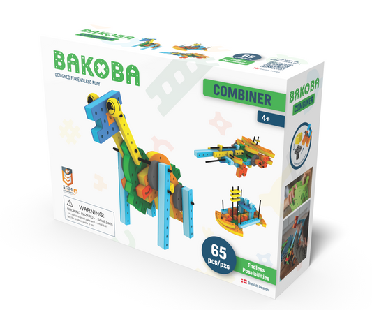 BAKOBA „Combiner“ konstruktorius – 65 minkštos detalės