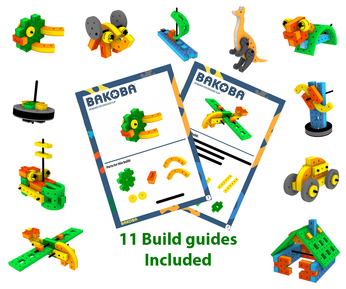 BAKOBA „Creative Box“ konstruktorius  – 182 minkštos detalės