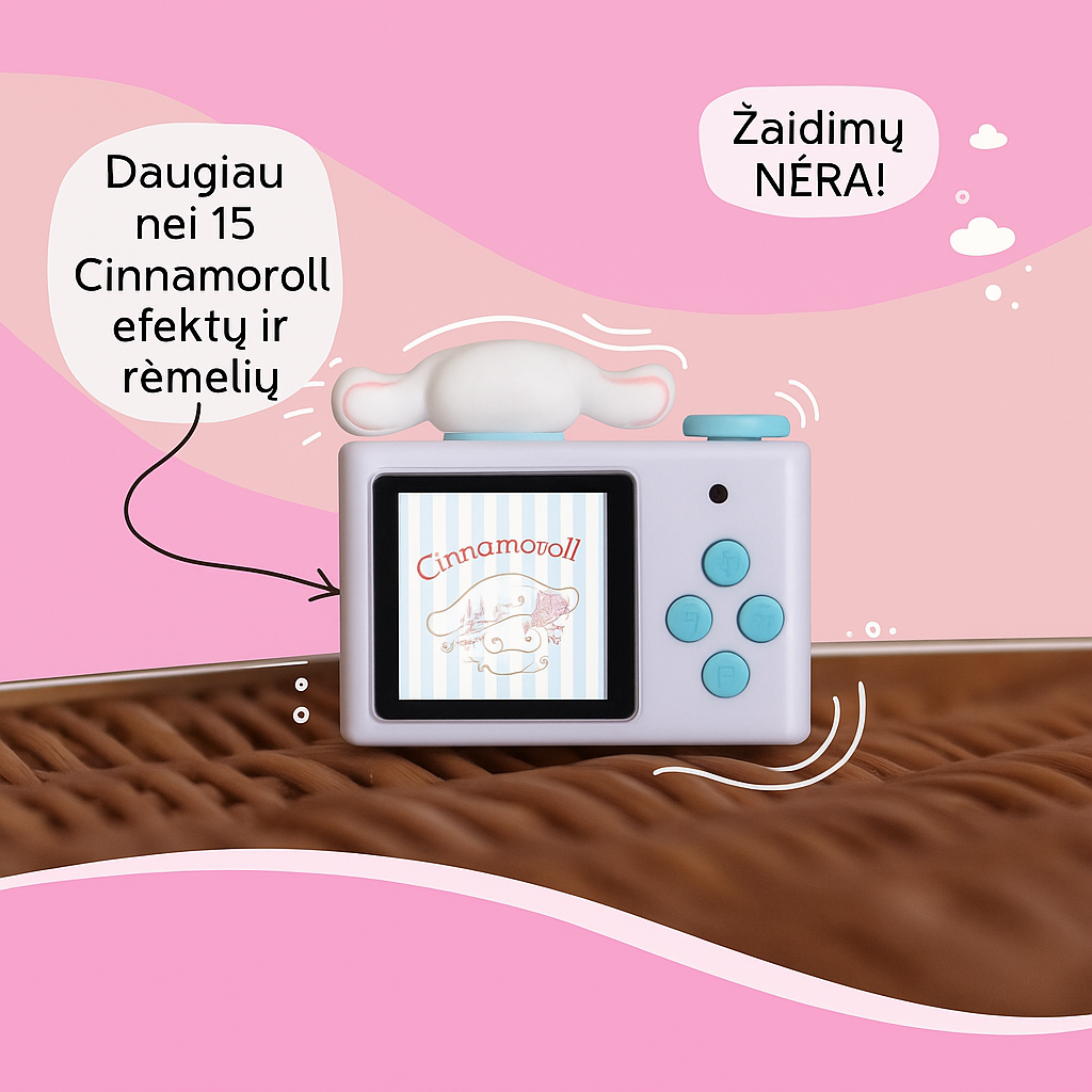 Mini Cinnamoroll skaitmeninė vaikų kamera (Modelis A)