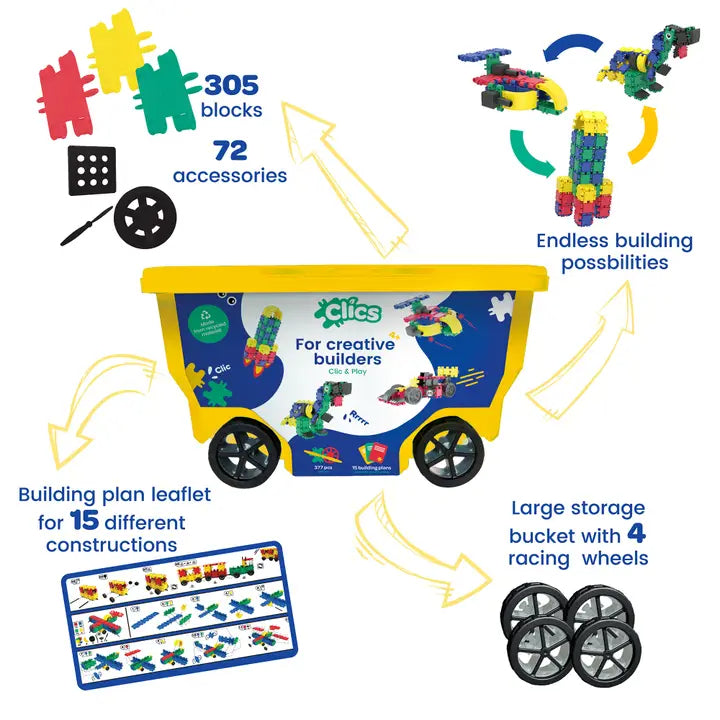 Clics „Rollerbox 15 in 1“ konstruktorius