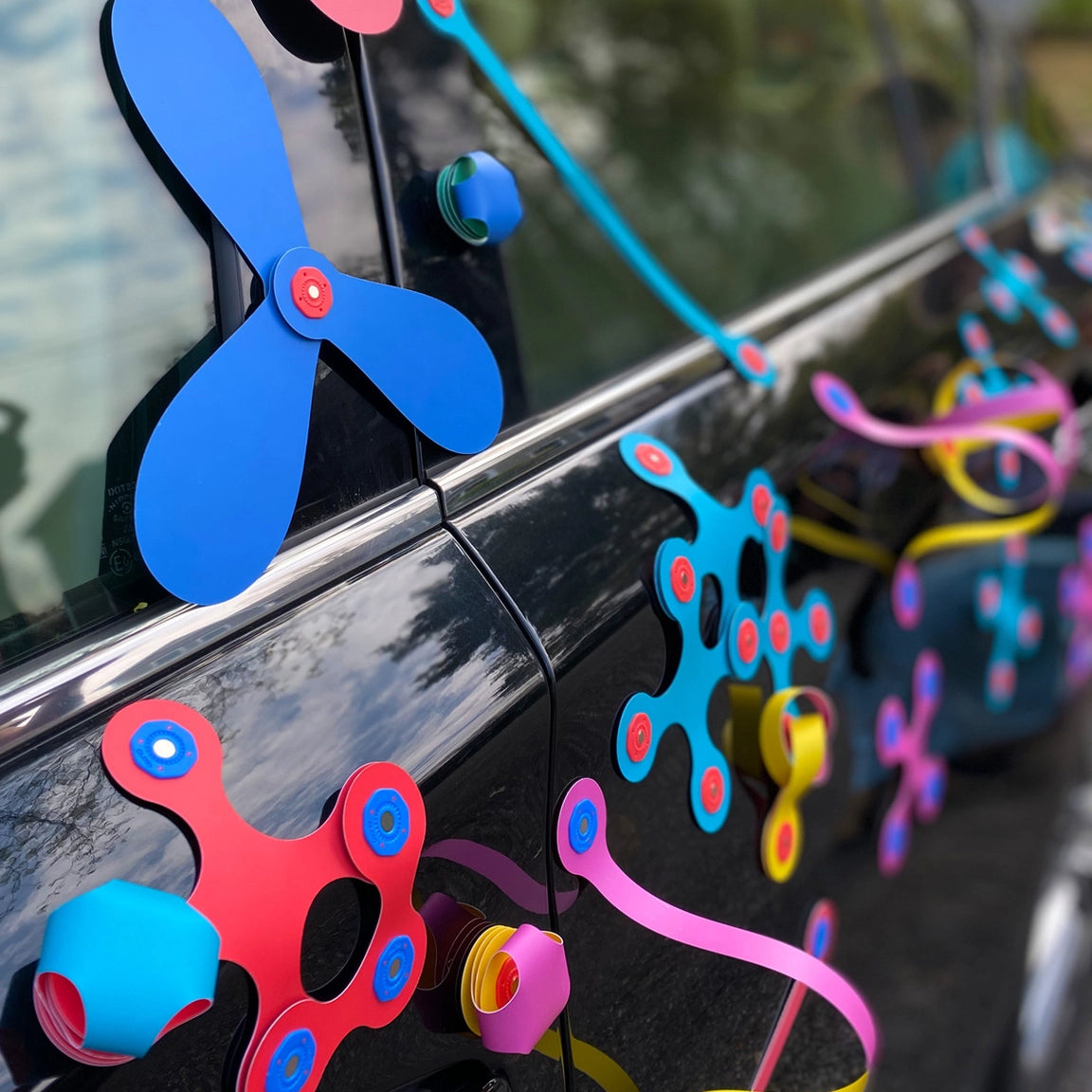 Clixo „Rainbow Pack“ – 42 dalių magnetinis konstruktorius