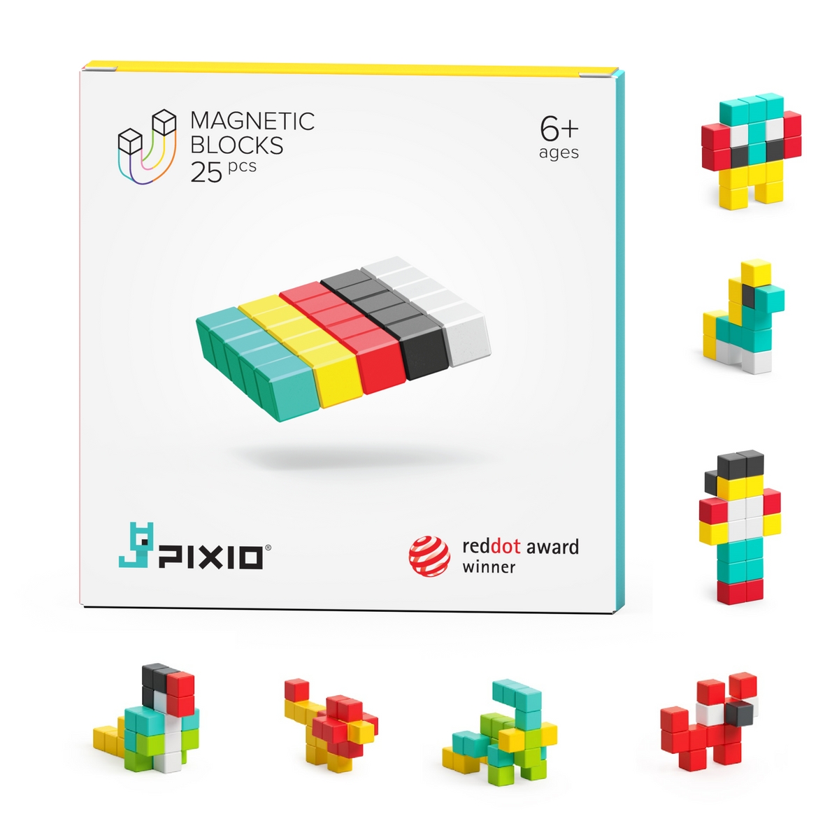 PIXIO® magnetiniai blokeliai - 25