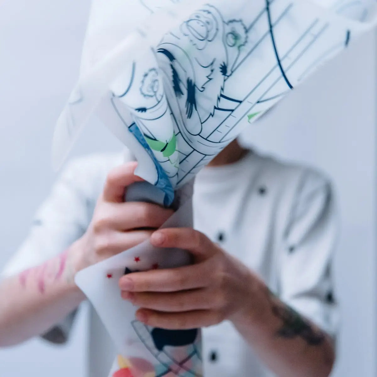 Edukacinis silikoninis spalvinimo kilimėlis - Džiunglės (5 markeriai komplekte)