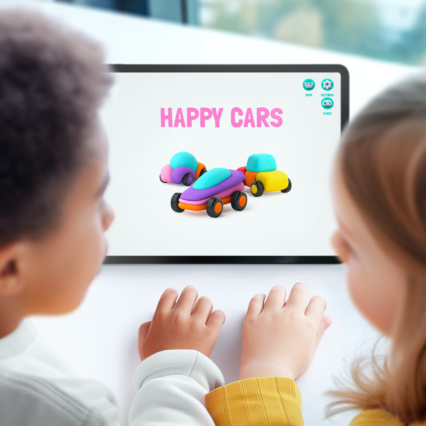 Modelinas Hey Clay - Linksmieji automobiliai su ratais
