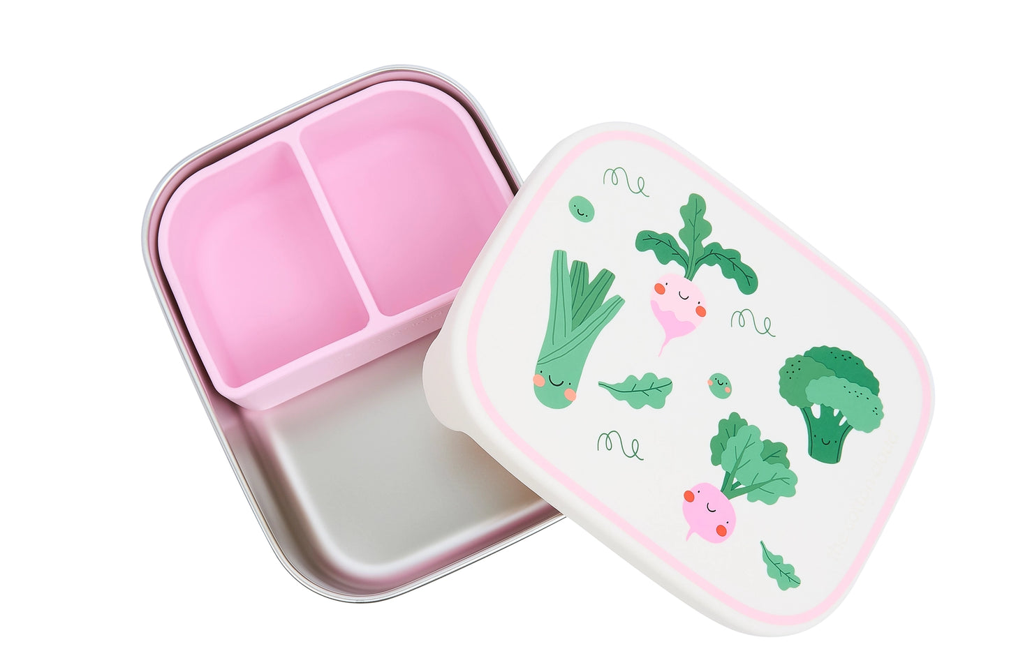 Nerūdijančio plieno pietų dėžutė su skyriais