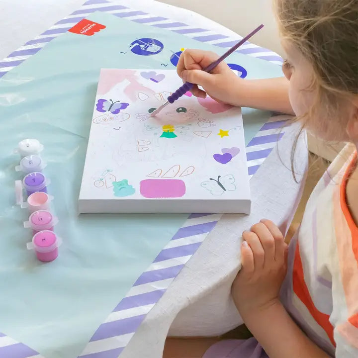 Piešimo pagal skaičius rinkinys vaikams – Maneki Neko (su mažu teptuku)