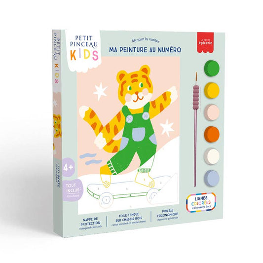 Piešimo pagal skaičius rinkinys vaikams – Petit Pinceau Titi Skate (su mažu teptuku)