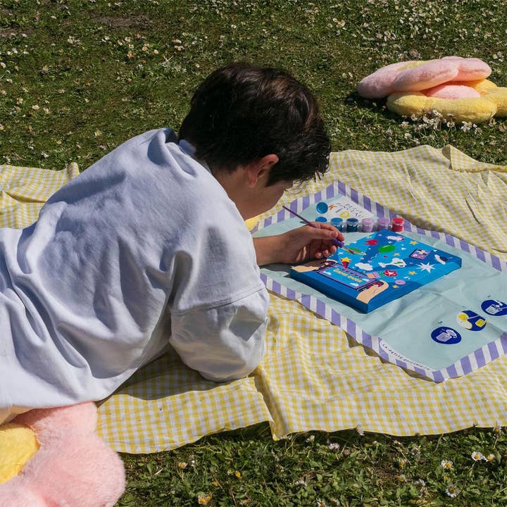 Piešimo pagal skaičius rinkinys vaikams – Petit Pinceau Video Games (su mažu teptuku)