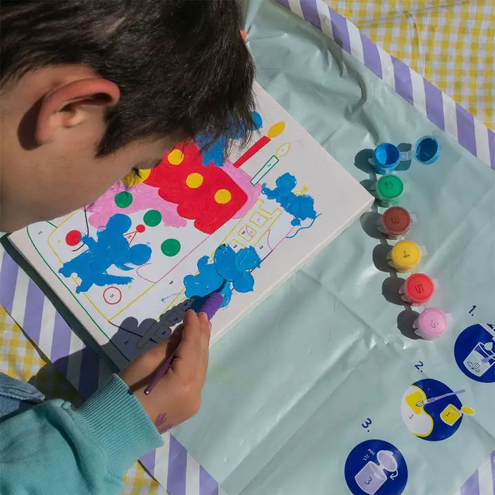 Piešimo pagal skaičius rinkinys vaikams - Petit Pinceau Yummy (su mažu teptuku)