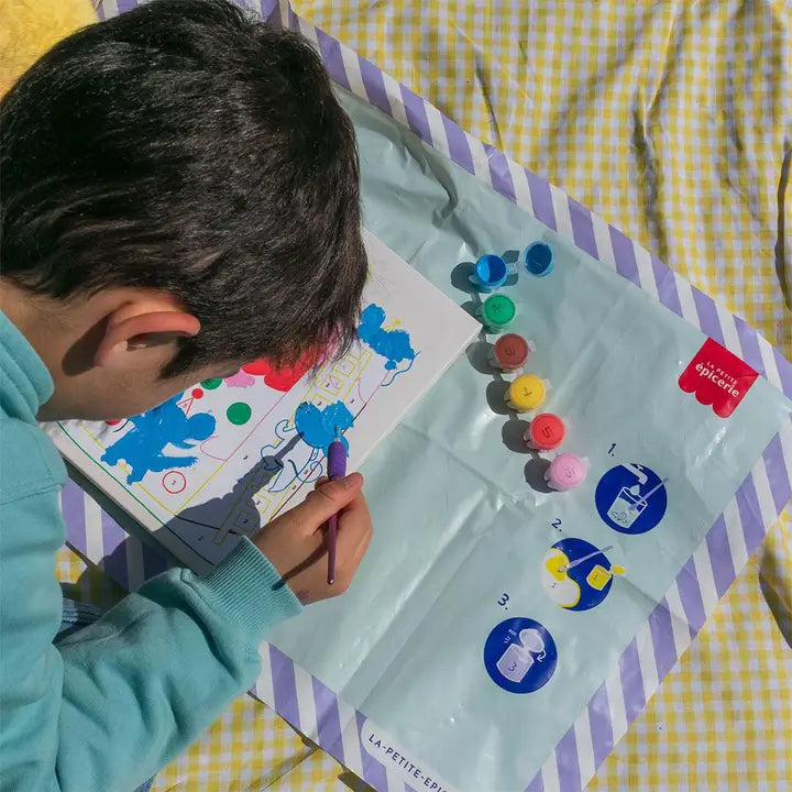 Piešimo pagal skaičius rinkinys vaikams - Petit Pinceau Yummy (su mažu teptuku)