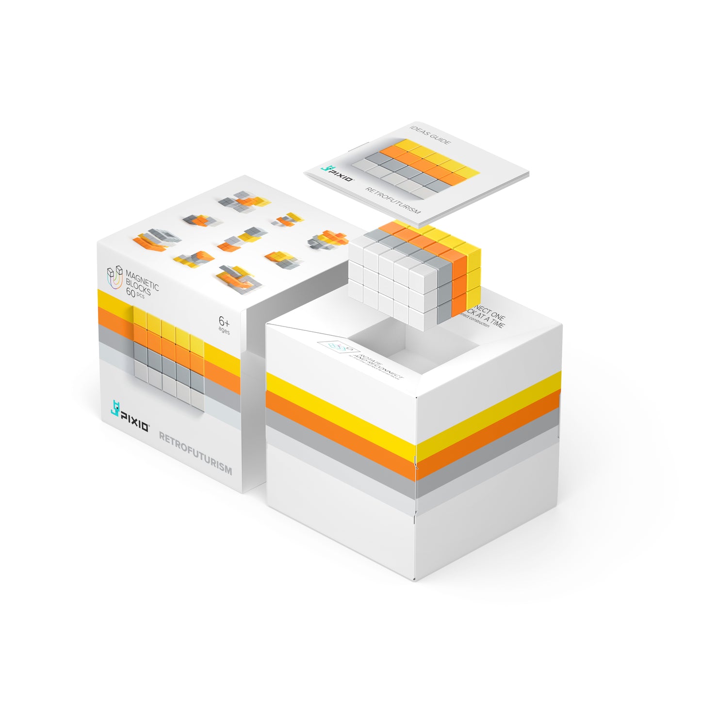 PIXIO® magnetiniai blokeliai - Retrofuturism