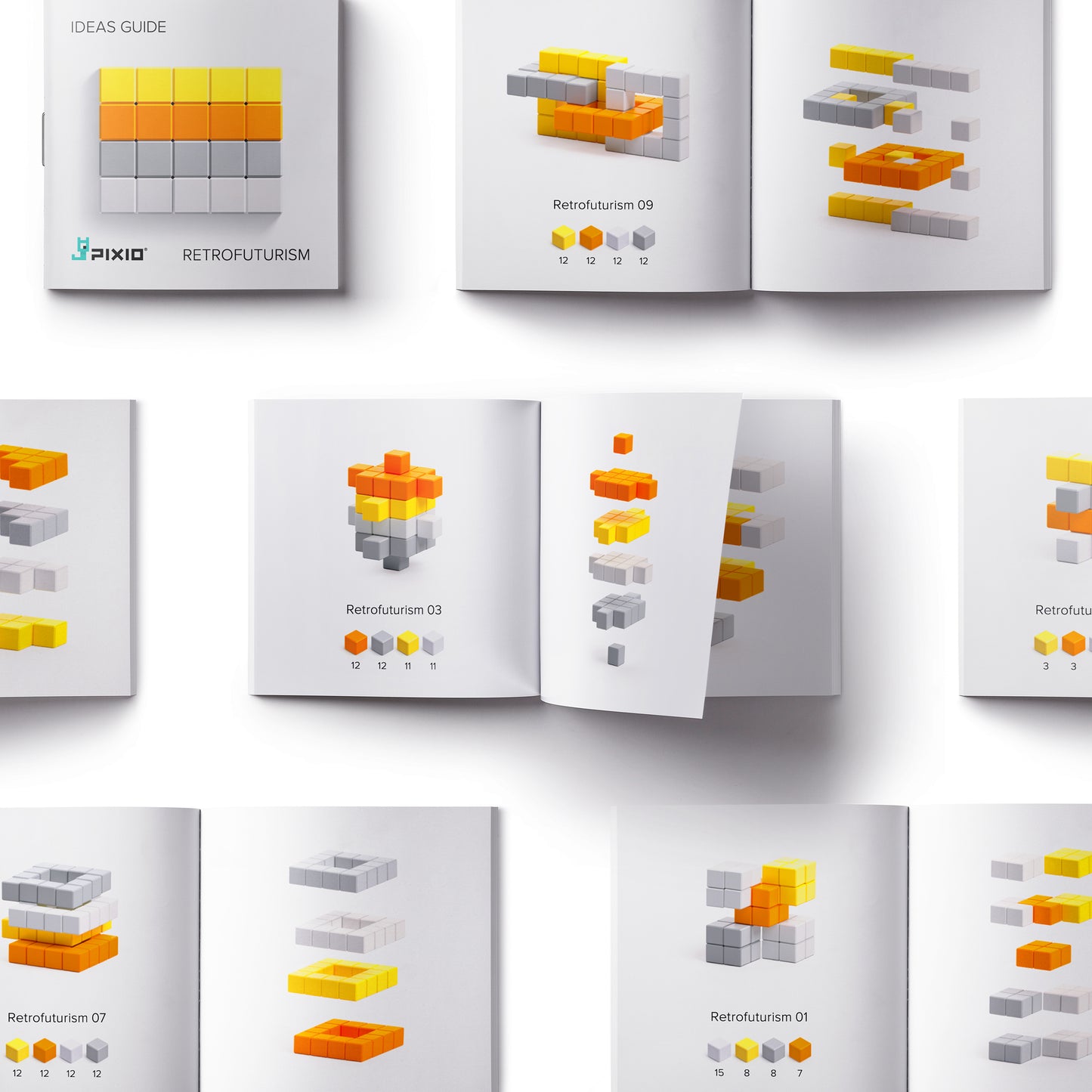 PIXIO® magnetiniai blokeliai - Retrofuturism