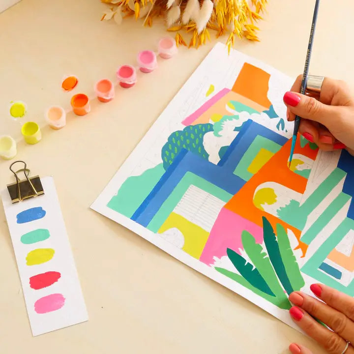 Tapybos pagal skaičius rinkinys – Spalvingi namai