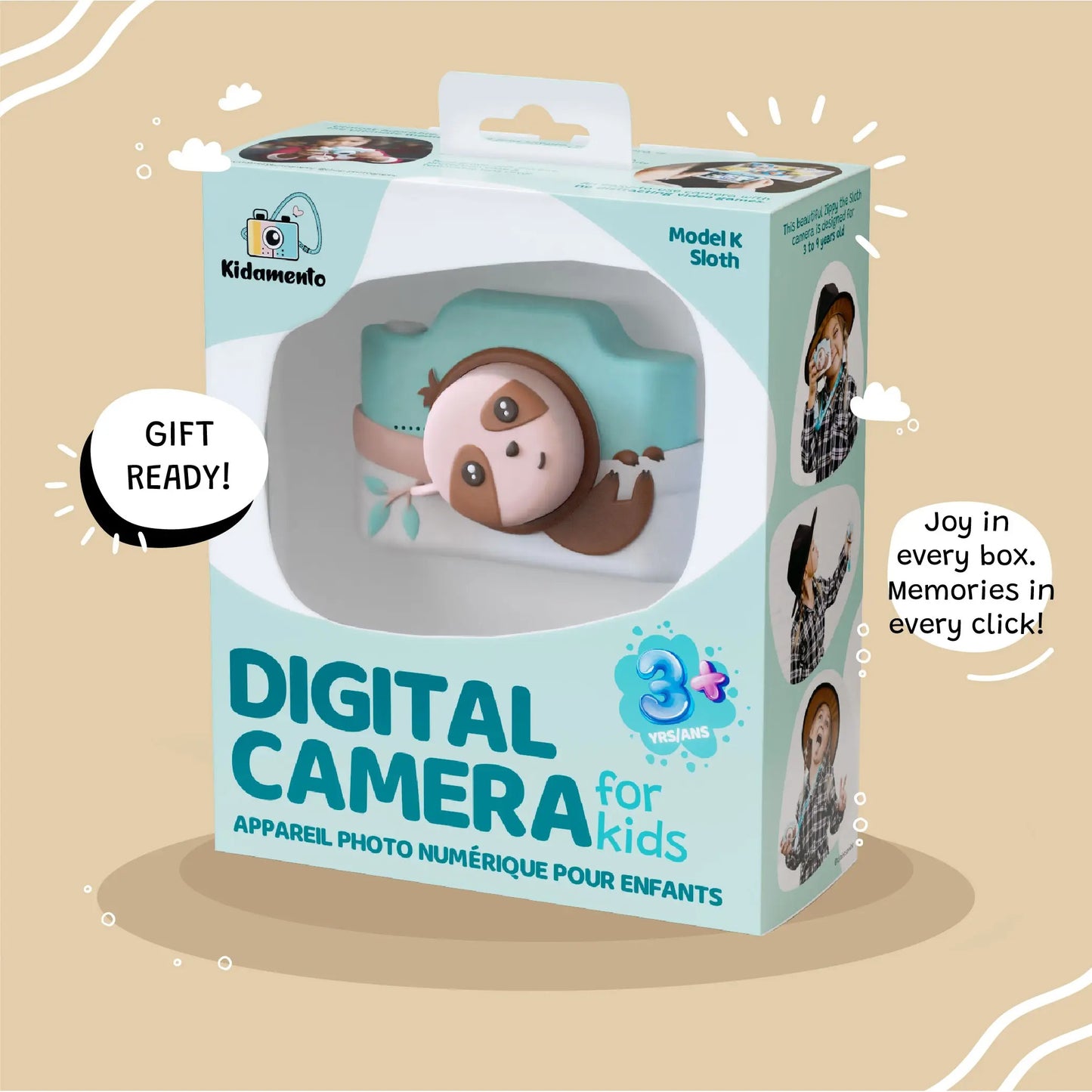 Zippy tinginys – vaikiška skaitmeninė kamera (Modelis K)