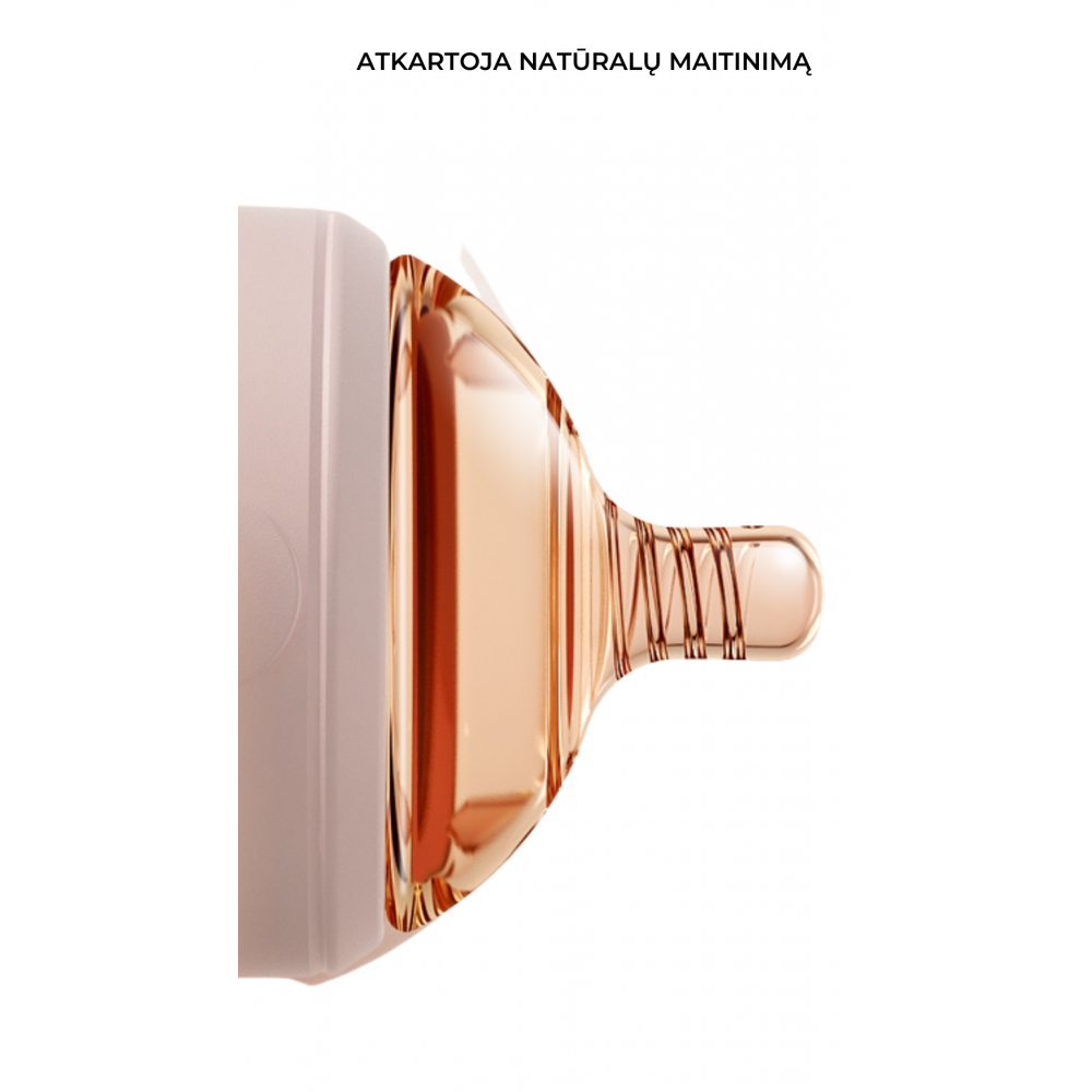 HEORSHE Ultra Wide Neck buteliukas 160 ml, 0 - 3 mėn., ROŽINĖ