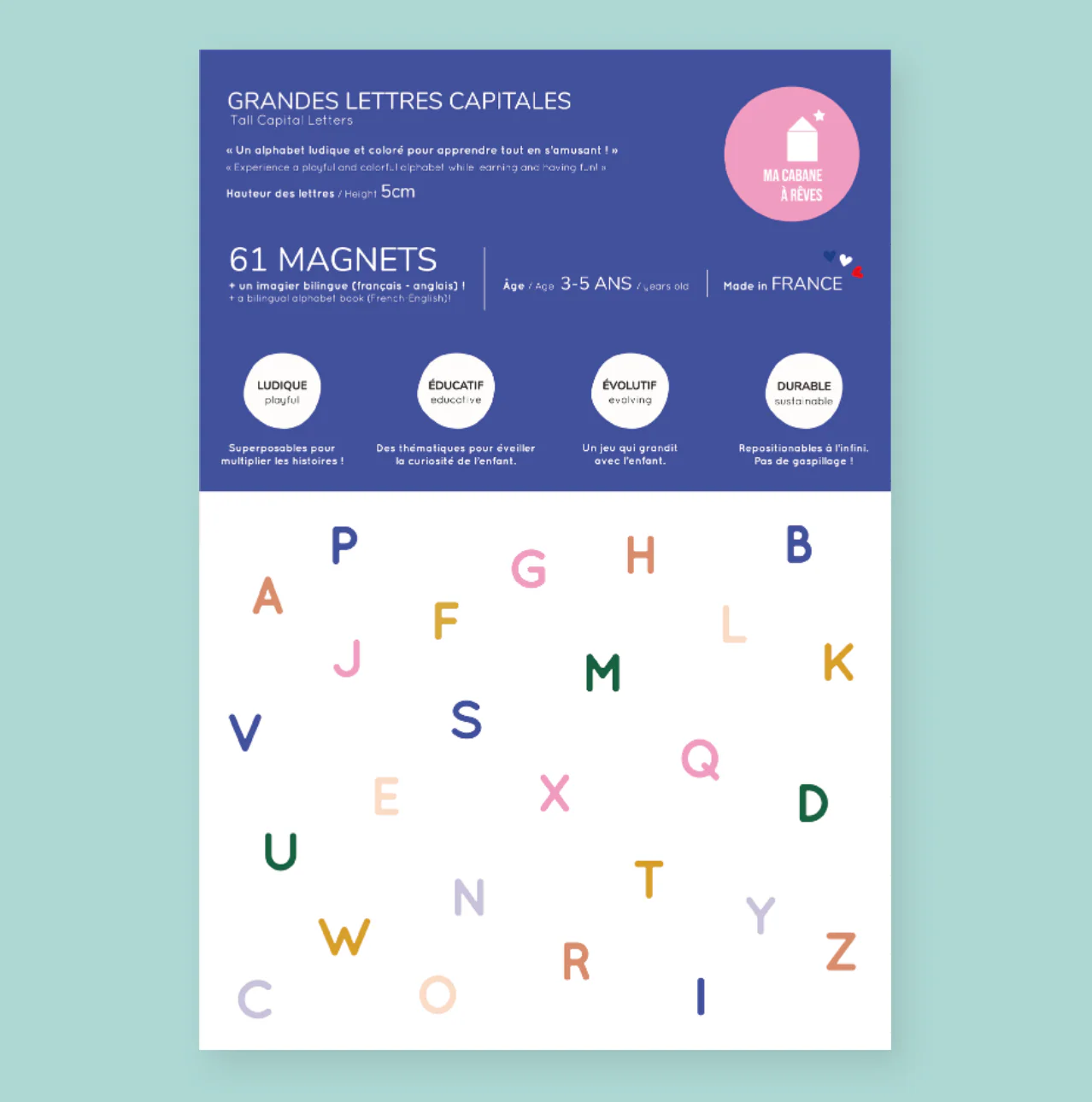 Magnetinė abėcėlė – 61 didžioji raidė