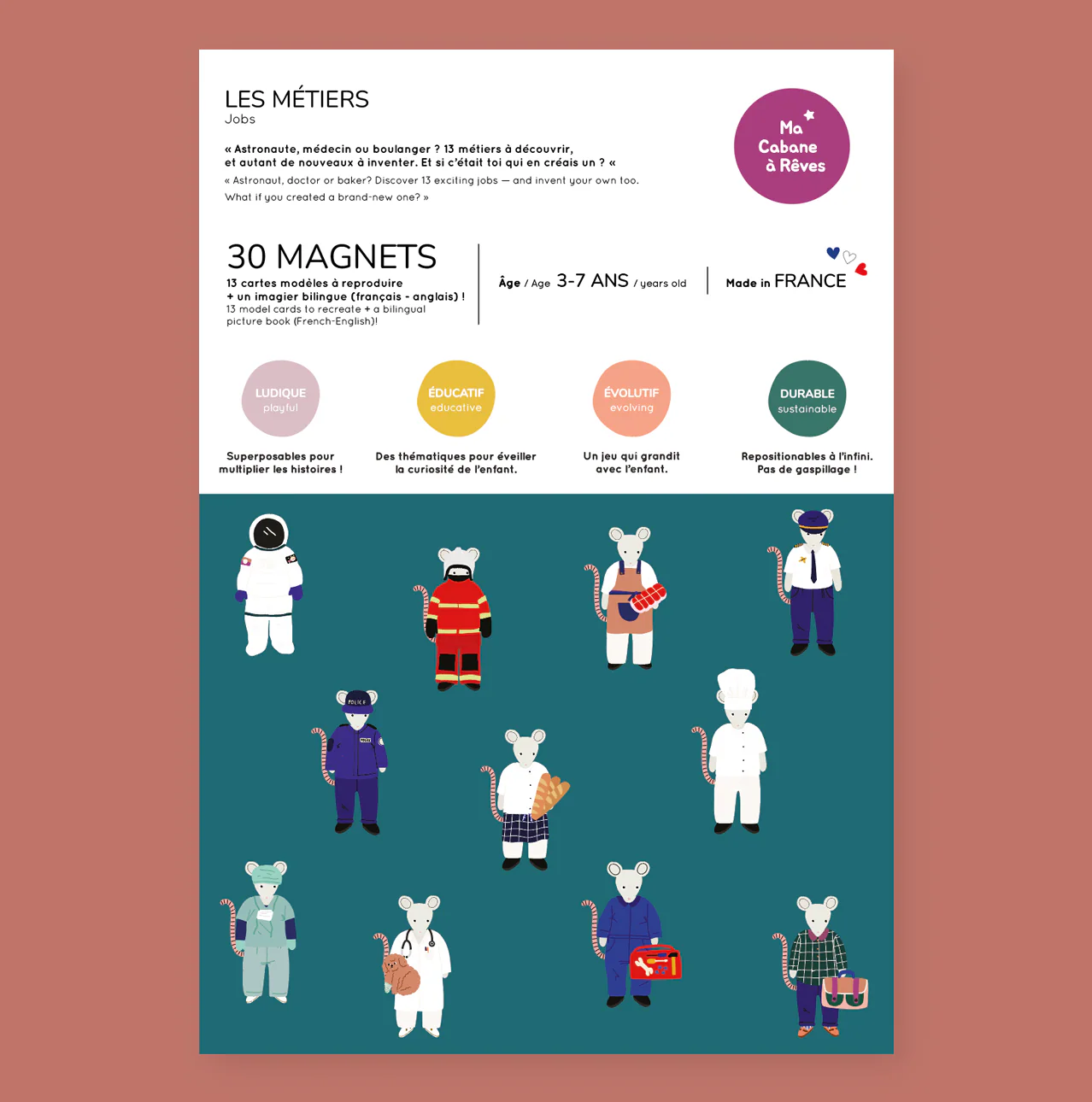 Magnetinis žaidimas „Profesijos“ – atrask 13 skirtingų karjerų!