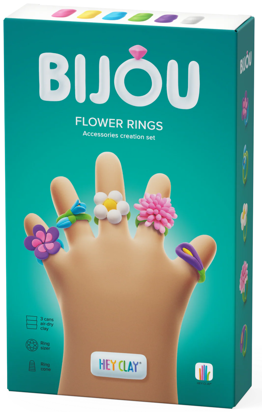 HEY CLAY modelino rinkinys „Rings Flower“