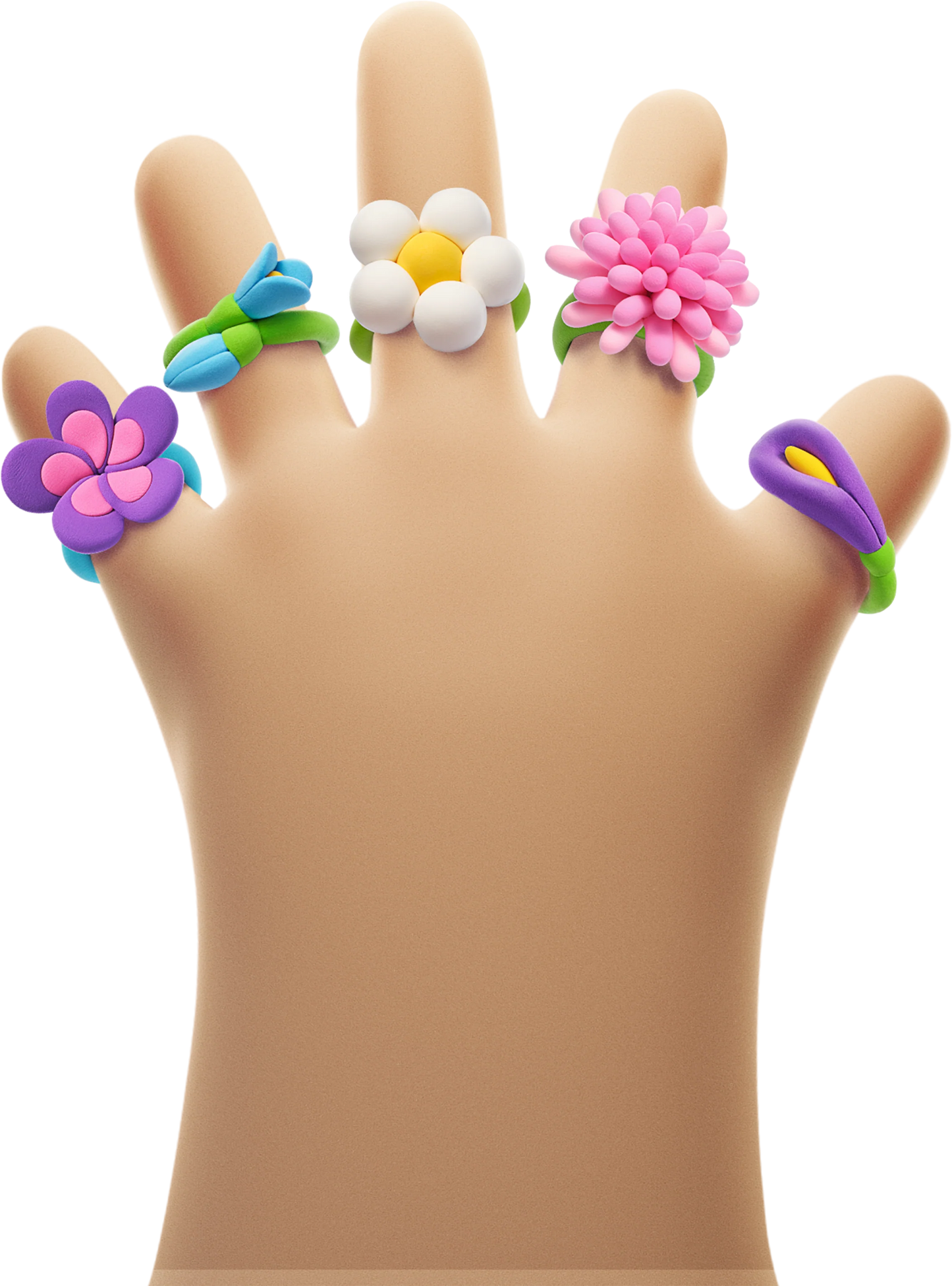 HEY CLAY modelino rinkinys „Rings Flower“