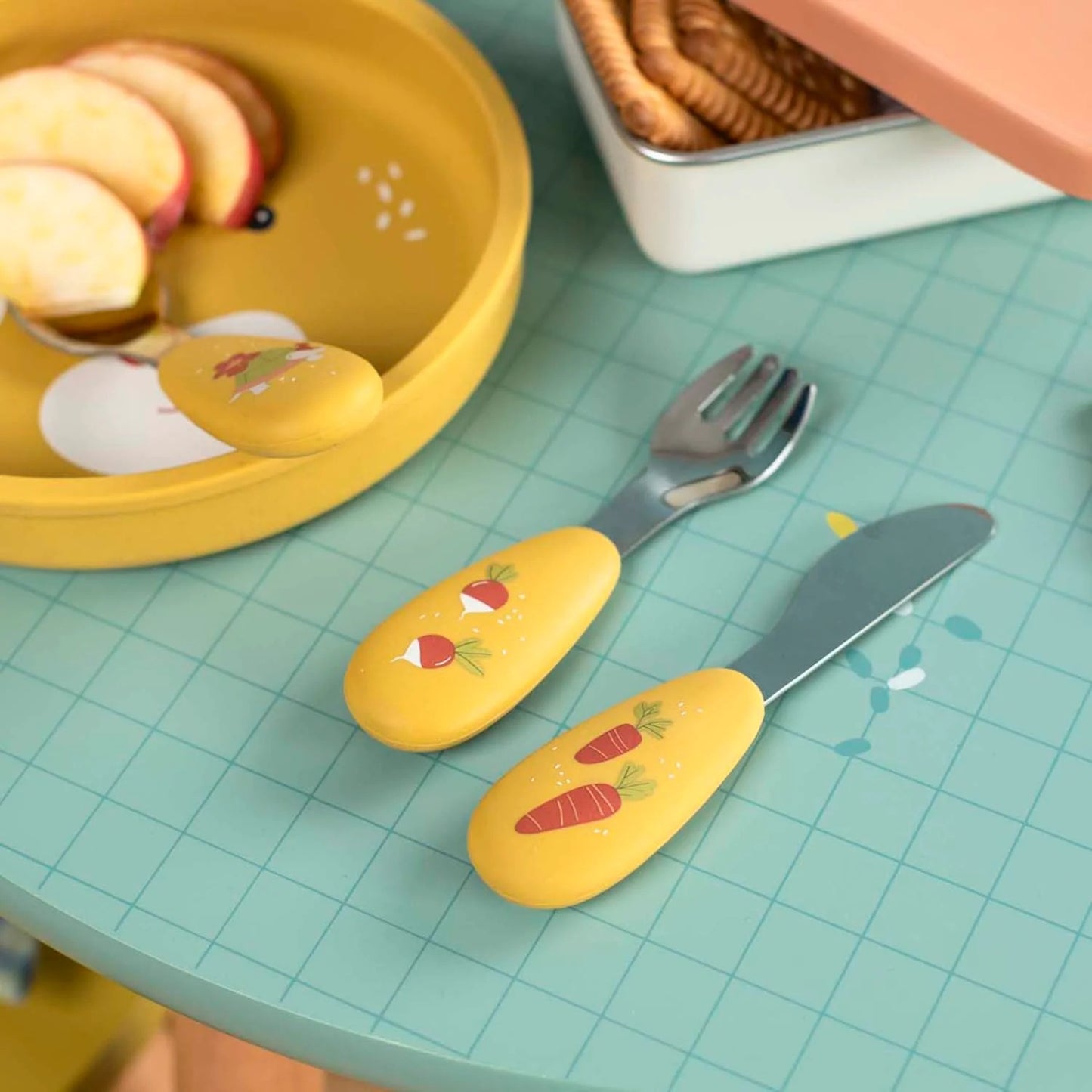 Moulin Roty stalo įrankių rinkinys vaikams (geltonas)