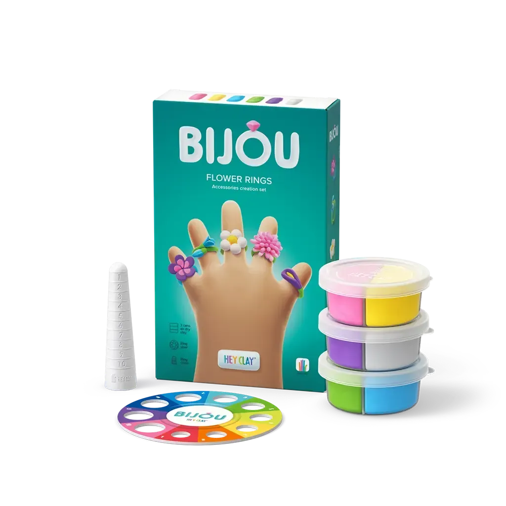 HEY CLAY modelino rinkinys „Rings Flower“