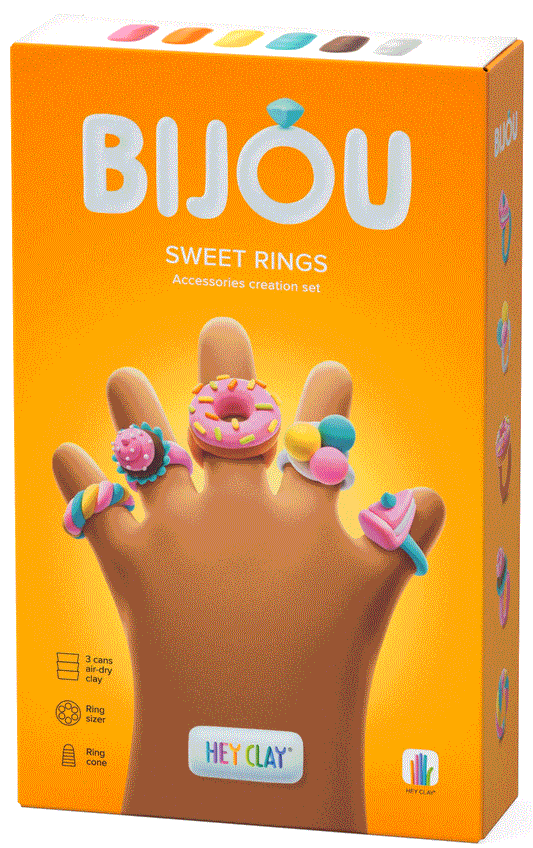 HEY CLAY modelino rinkinys „Rings Sweets“