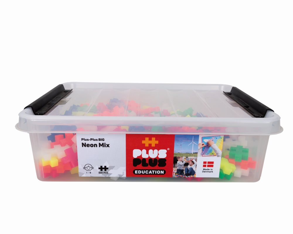 Plus Plus konstruktorius, DIDELĖS, neoninės 200 det.